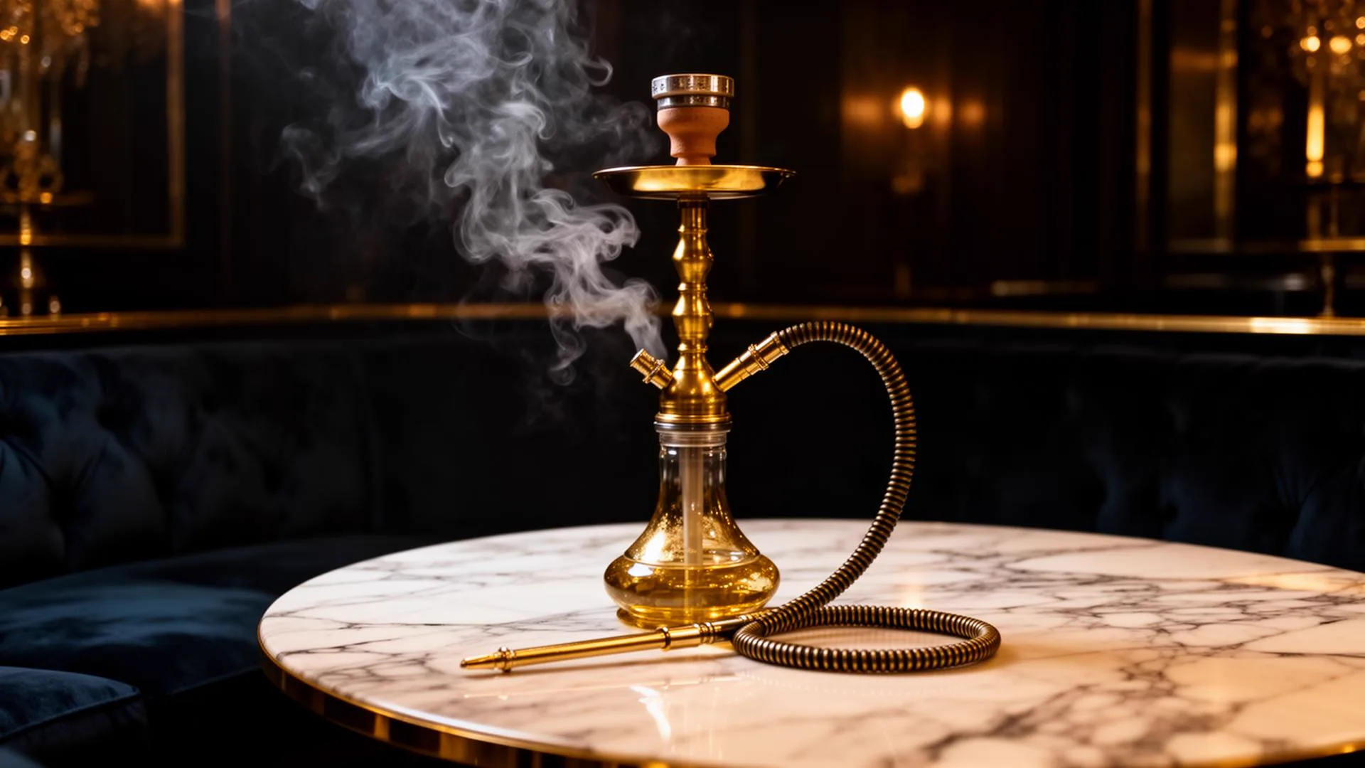Premium hookah on marble